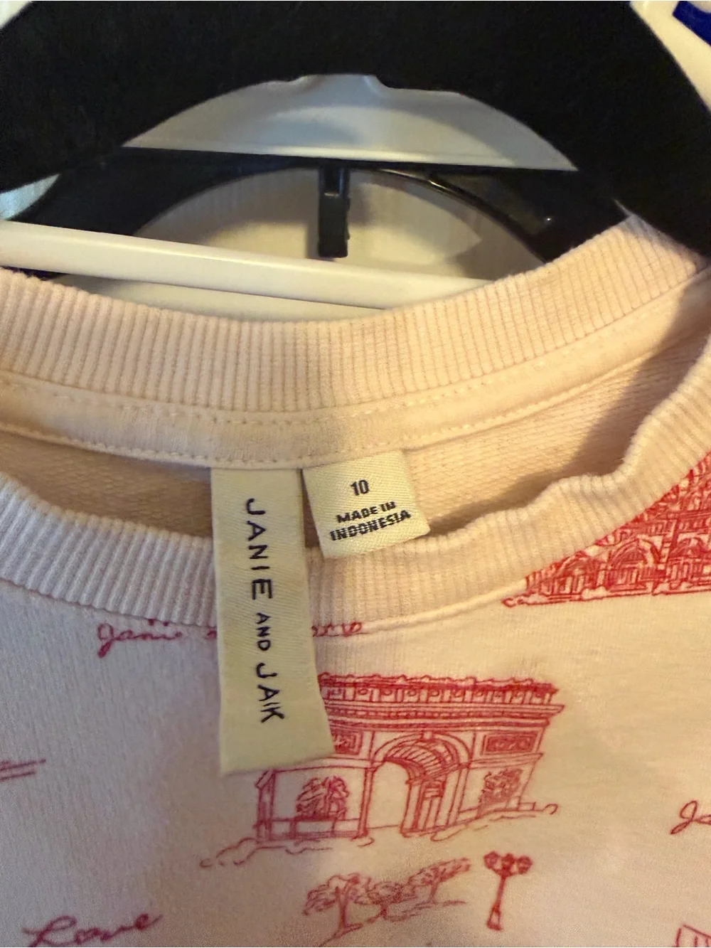Janice and Jack Paris Puff Sleeve Sweatshirt Sz 10